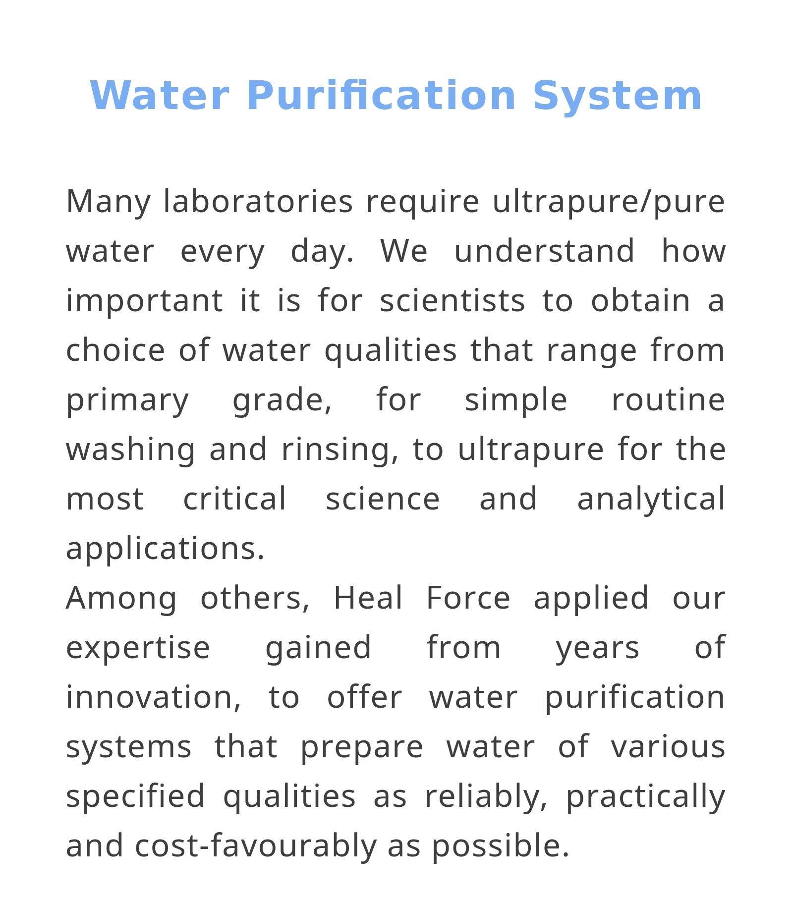 Heal Force is giving a special discount to the water purification systems:Smart N and Smart NE