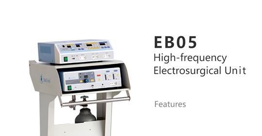 EB05 is a versatile system designed to deliver standard and argon-enhanced electrosurgery, giving optimal cutting and coagulation with minimal tissue damage, which well combines safety and effectiveness for a broad range of electrosurgical needs, like General surgery, Cardiology, ENT surgery, Gastroenterology, Gynaecology, Laparoscopy, Neurosurgery, Plastic surgery, Thoracic Surgery and Urology (like TURP, TUVP).