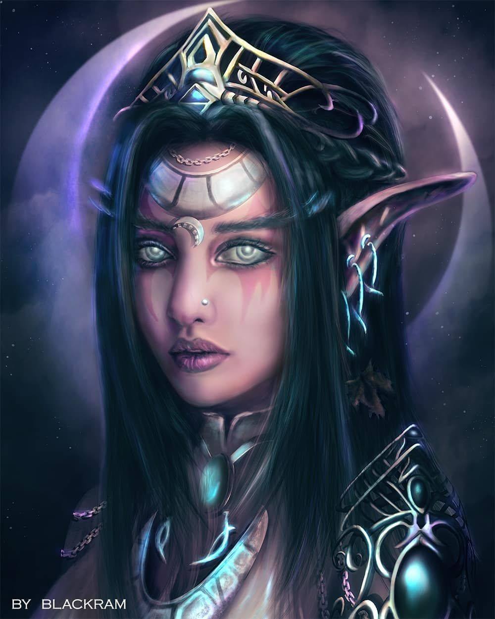 #FridayFeature from Blackram Art  "Tyrande Whisperwind .