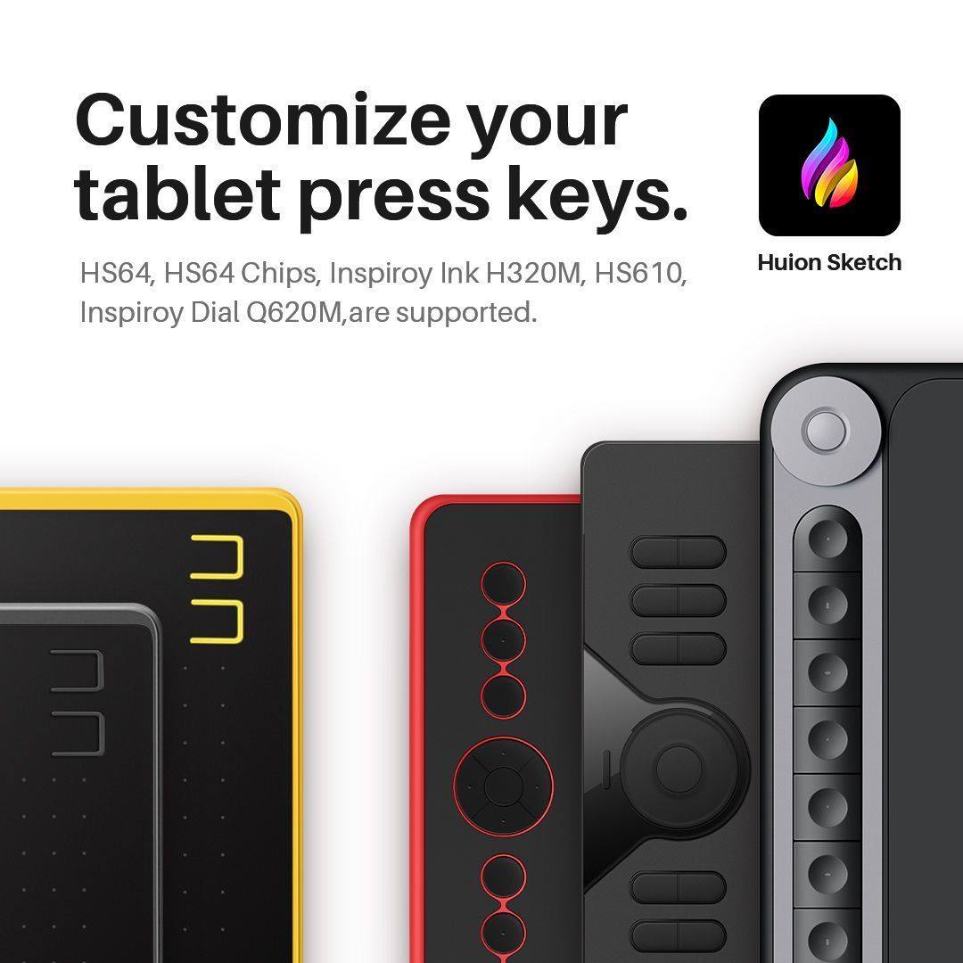 Customize your tablet press keys on #Huionsketch!