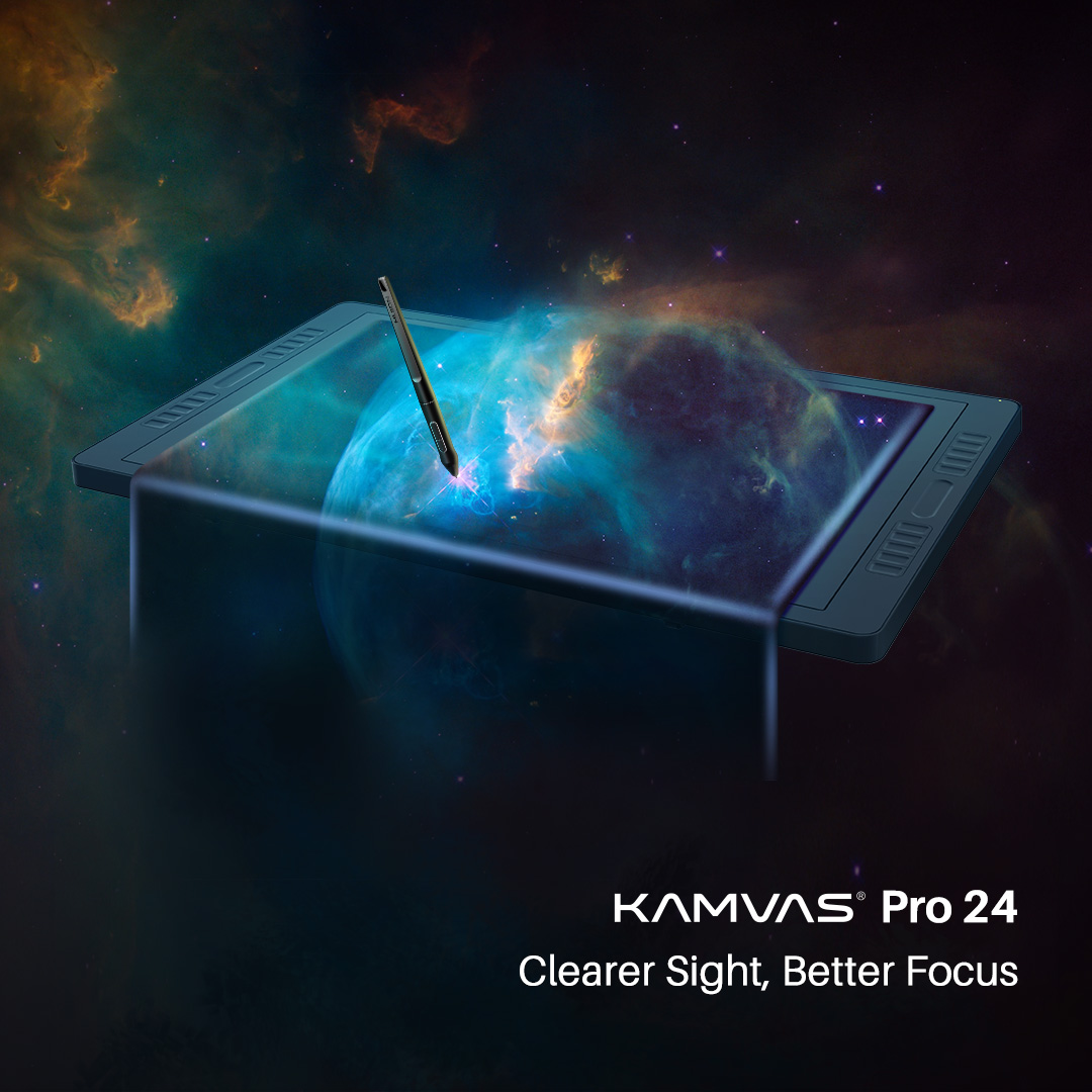 #KamvasPro24 24" pen display for more immersive drawing experience.