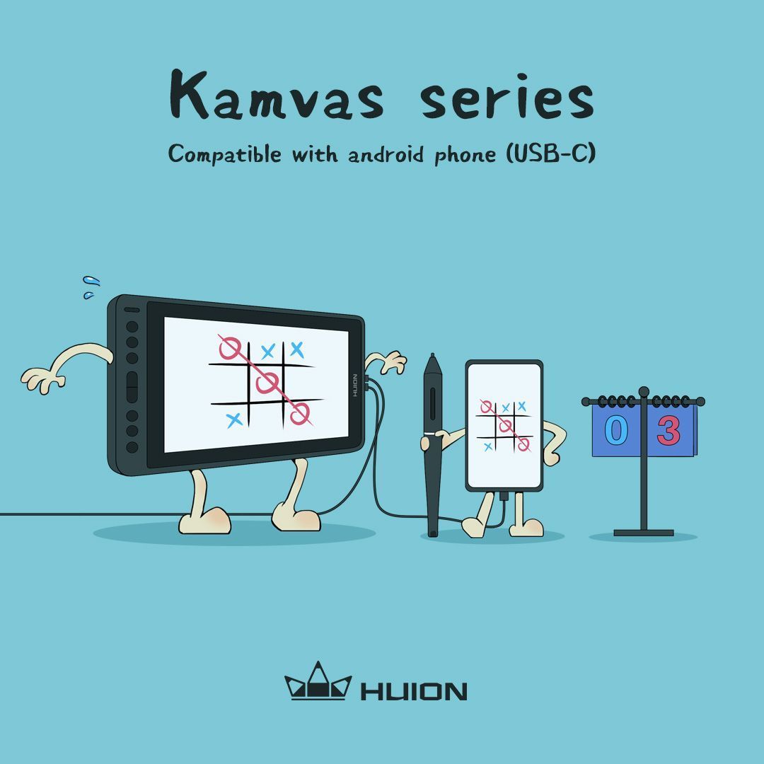 #HuionTips Kamvas series turn your Android phone into the engine of painting.