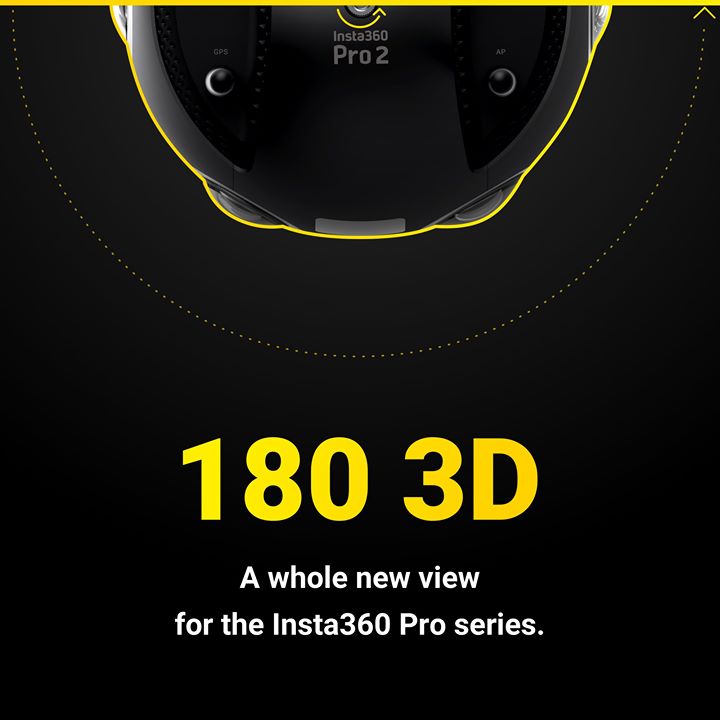 The #Insta360 Pro series just got a whole new view. Introducing 180 3D mode. 