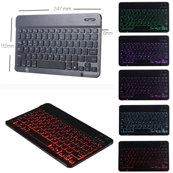 Portable Bluetooth 7-Colors Backlit Media Keyboard for iPad 4 3, 2 and iPad Air and Tablet is on Amazon now