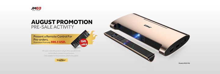 August Special: The JMGO M6 Smart #PortableProjector Originally Priced At $536.25, Now Special $300.30! 