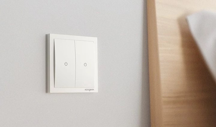 Control your home from anywhere by use Koogeek Wi-Fi Enabled Smart Light Switch-Two Gang, enjoy the convenience of connected lighting easily.