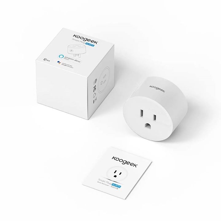 You can set timers or countdowns to turn the connected device on or off with this Koogeek Wi-Fi-enabled Smart Plug. I think it