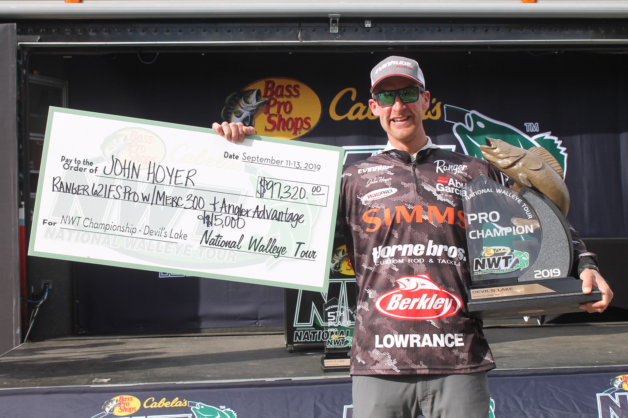 Congratulations to Abu Garcia reels pro, Hoyer Fishing on winning the National Walleye Tour Championship on Devils Lake, N.D. with a 3 day total of 67.73lbs! In the last 3 NWT events, Hoyer has finished first, second and first again! Hoyer caught his monster Walleye with a variety of techniques using a Revo MGX 30 spinning reel.