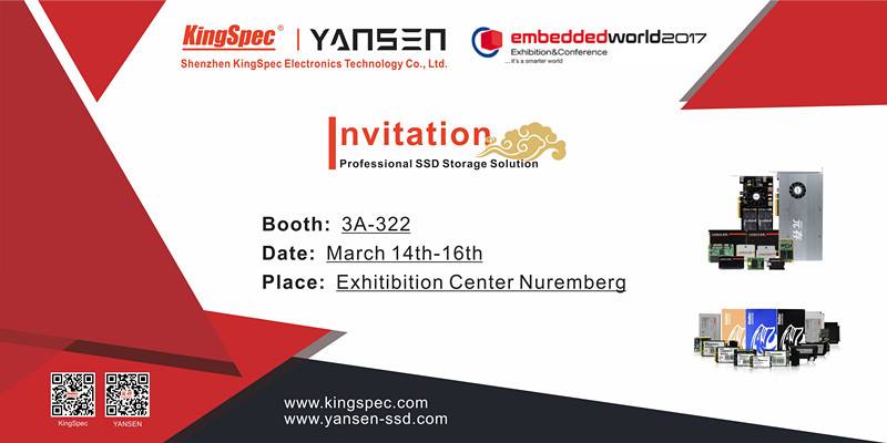 Dear Sir/Madam, Glad to tell that you are cordially invited to visit our exhibition at the 2017 Embedded World Address: Exhitibition Center Nuremberg ,Germany...