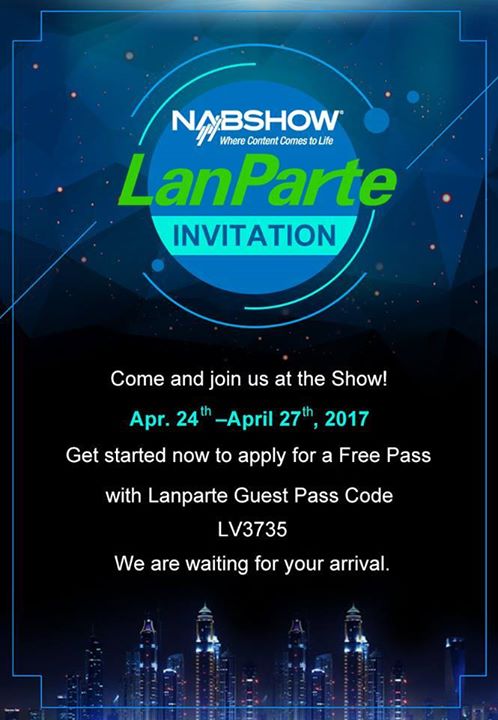 Friends of #LanParte . If you wanna see what is new and big in the film making/ broadcasting world, come meet us in #LasVegas at the mighty NAB show this April 24th-27th. We are offering #FREE LanParte guest badges to the #NAB show!! Check out the website for detail information on how to get free badge for the show!! 