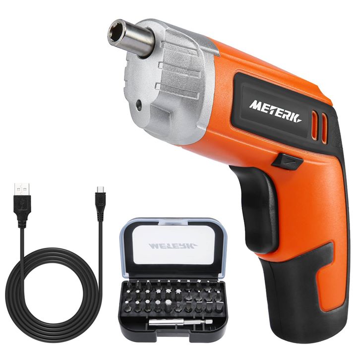 Do you need an efficient electric screwdriver for screwing? This professional cordless screwdriver is exactly what you are looking for.➡️ #Meterk Torque 5Nm 31pcs Driver Cordless Rechargeable Screwdriver is designed for household use, such as hanging curtains or pictures, assembling furniture or other decorative items.