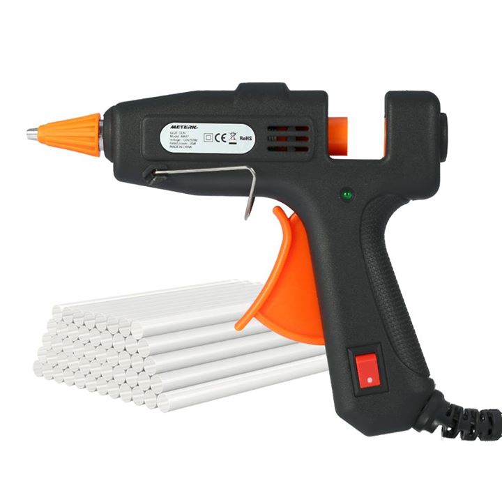 Meterk 20W Mini Hot Melt Glue Gun DIY Heating Craft Repair Tool provides a steady and constant stream of glue upon demand and quick heating. It