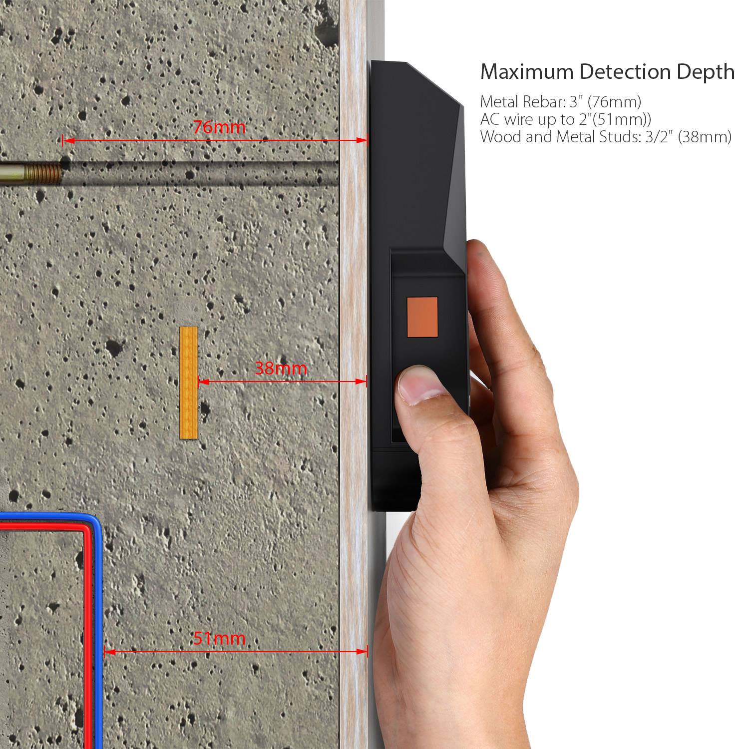 Want to find a stud or AC wire? Try the #Meterk Stud Finder! It's a handheld wall detector with high sensitivity for home decoration, which could help you locate hidden metal pipes, live wire, stud and metal frames accurately when you want to dig a hole to hang a picture or install shelves. 