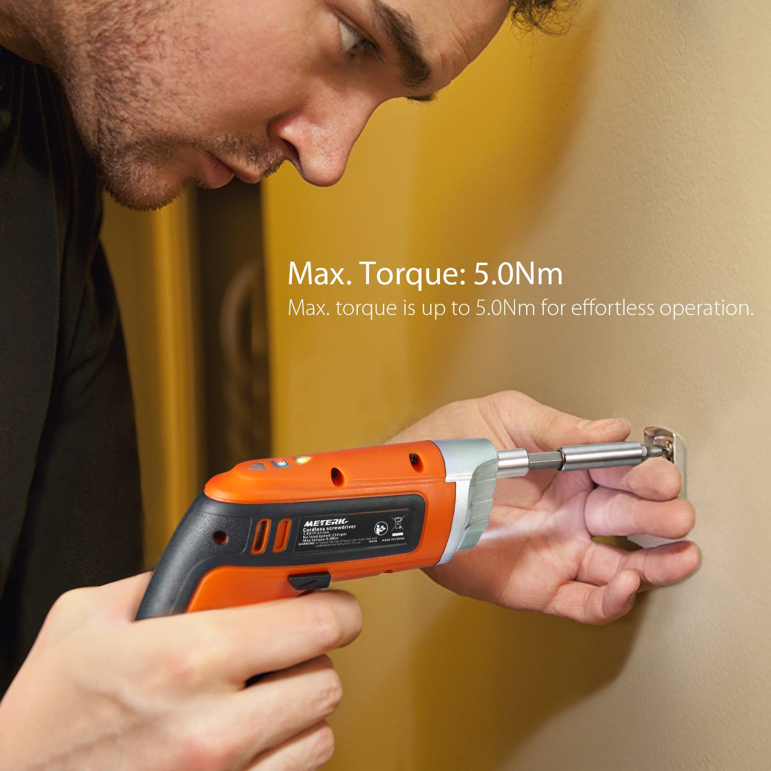 Hello, It's me, #Meterk Torque 5Nm 31pcs Driver Cordless Rechargeable Screwdriver, I'm perfect for furniture assembly, installation and mounting. 