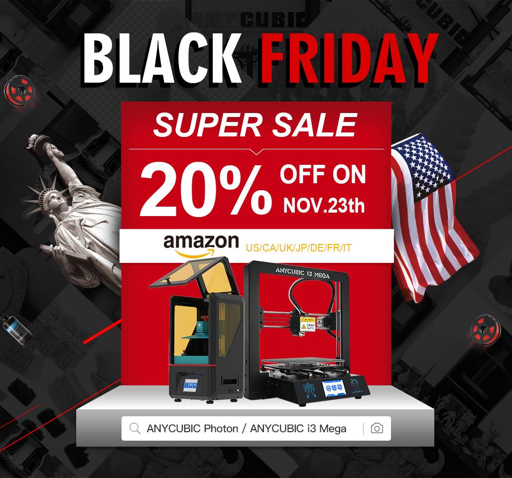 We are on the brink of 🎉Black Friday🎉, guys! Here's the can't-miss event on Amazon. Store hours may vary by location. Flash deal's coming🤩 🔎ANYCUBIC i3 Mega on Nov.23