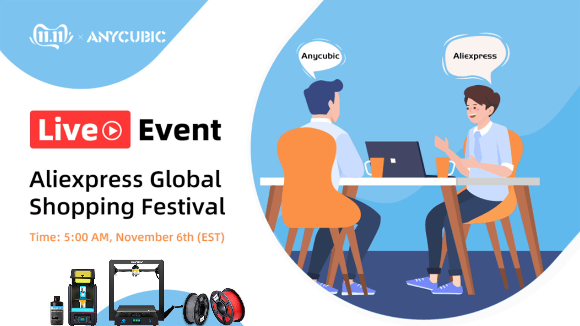 🛒AliExpress 11.11 LIVE EVENT with ANYCUBIC 