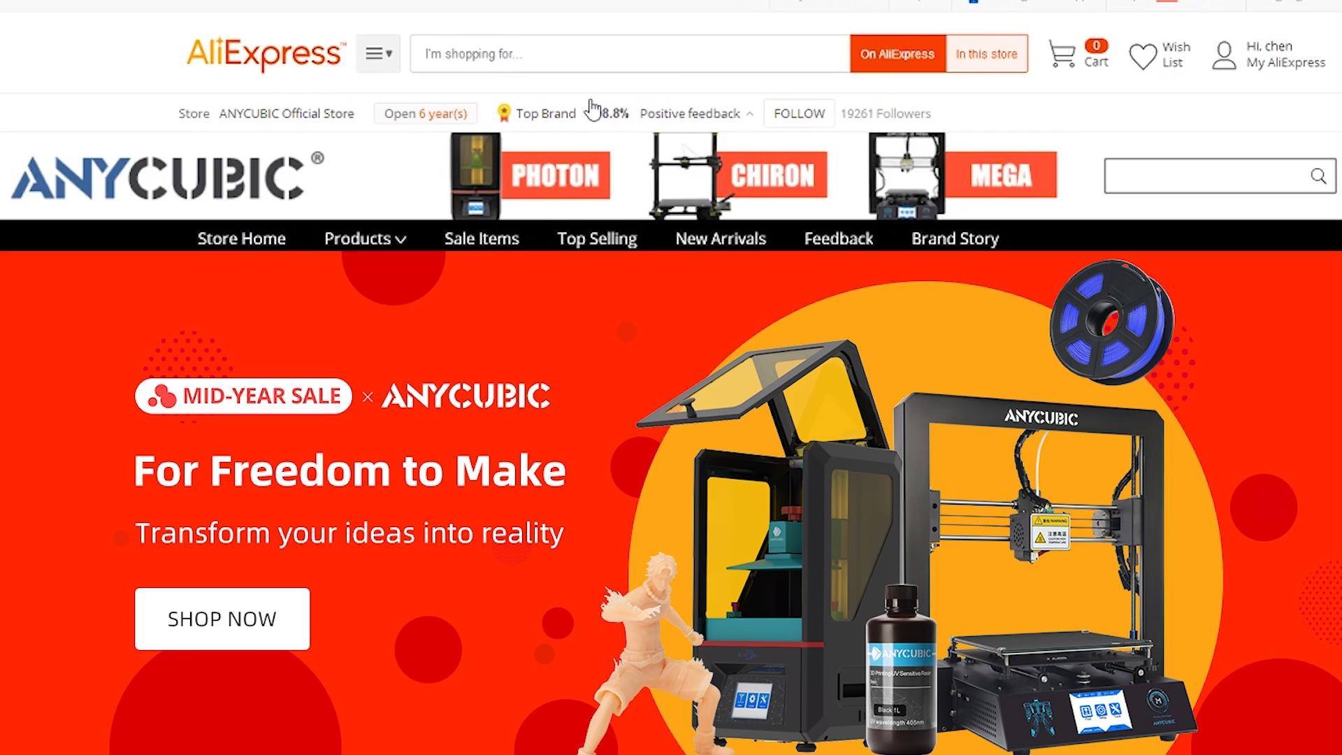 It's time to save!! 🎊🎊The Anycubic AliExpress mid-year shopping festival starts on June 17th at PST 0:00 am to June 23rd at 11:59 pm, worldwide. 🛒🛒🛒What's more? Of course!! Follow our AliExpress store to save more, and take the coupon!! You buy more, you save more. 🥳💃🥳💃Don't forget to invite your friends to buy. That helps you to save a lot. #Anycubic #3Dprinter #3Dprinting Here are  our stores on Aliexpress: