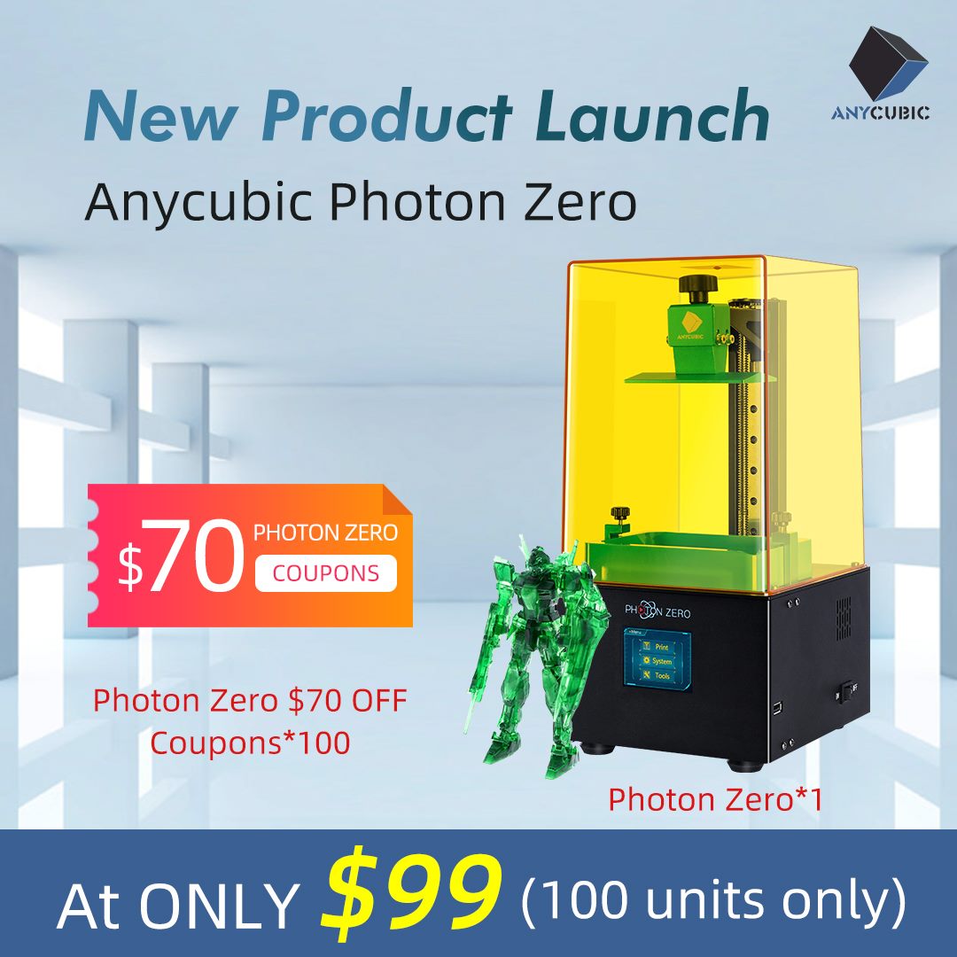 March is a lucky month guys!! For those who missed the Mega X giveaway, do you want a Photon Zero for ONLY $99?  Anycubic Photon Zero will be ready and available for sale in early March. The most unbelievable part is you can get this amazing resin printer under USD$100!! For the first 100 units only!! Act now!!❤❤ 