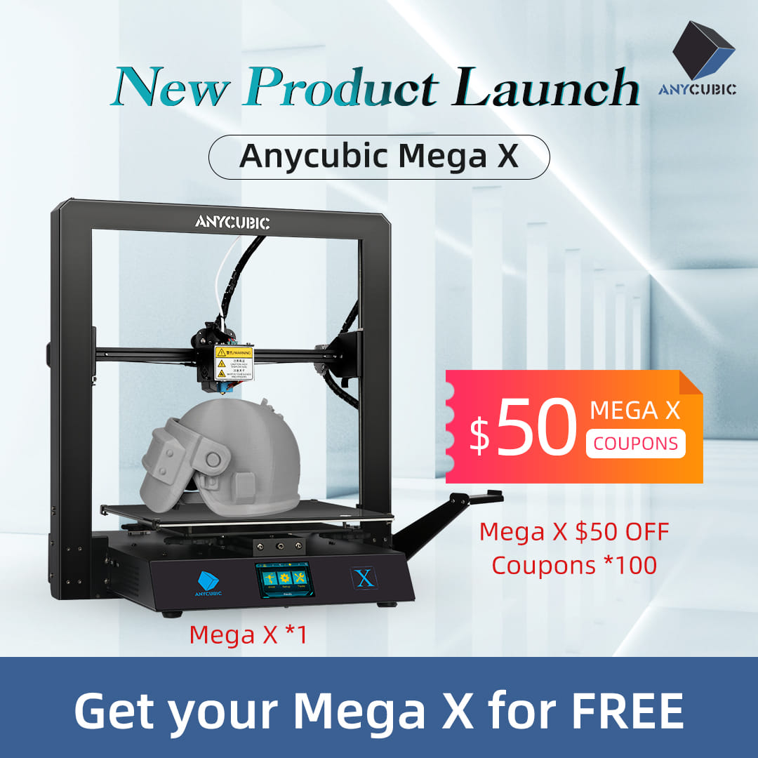 Attention-New product launch: Anycubic Mega X to be released in early March globally! 🎉🎉🎉Wanna get the newest FDM printer for free? Take a guess at what the regular price could be by commenting below, and share this post to wherever you think is relevant,you will get the chance to win a FREE Mega X!!! 😎😎😎