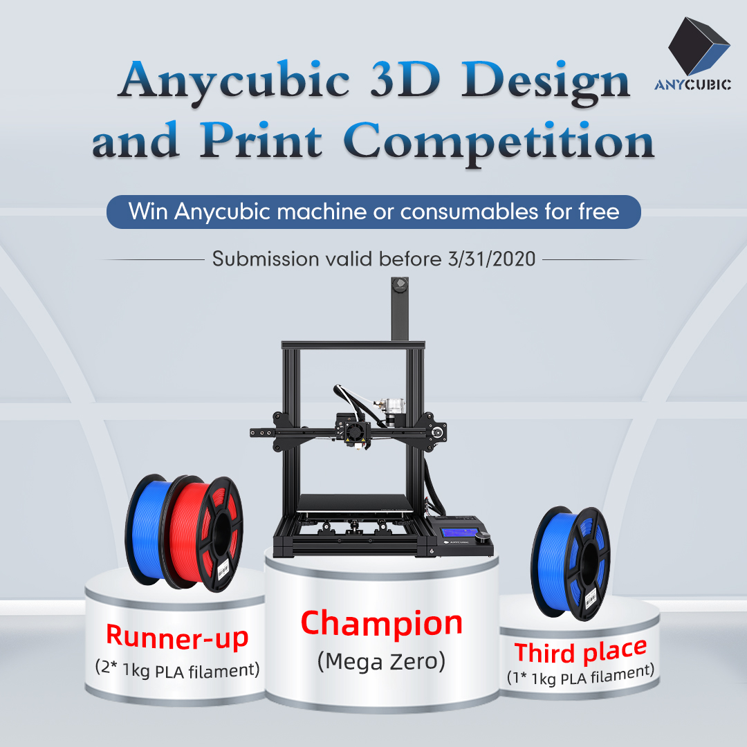 Anycubic is holding a 3D Design and Print Competition for Anycubic users. 😍😍