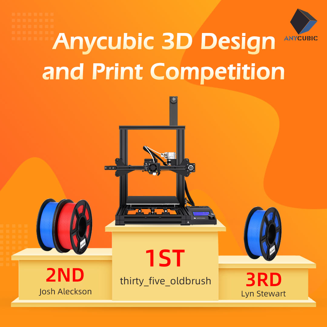 Congratulation to three winners listed below win the prizes from Anycubic.🎉🎉