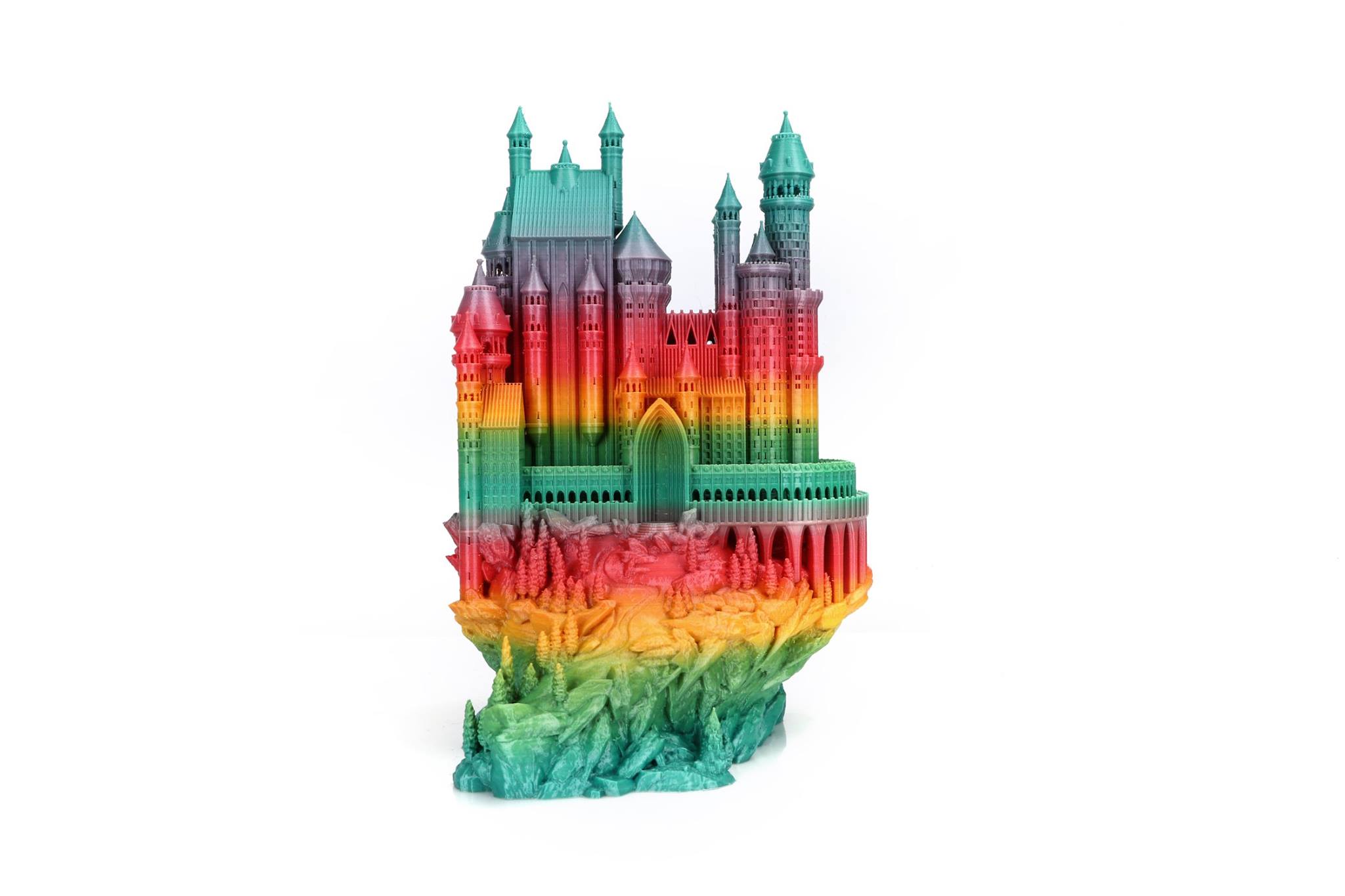 This colorful castle on Anycubic Mega-X 3d printer😁