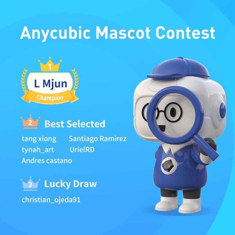 Congratulation, we have the final winner for Anycubic Mascot Contest😁😀😂