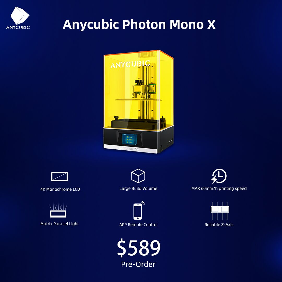 The Anycubic Photon Mono X proves that we are on the right track, with the following features:😀😁