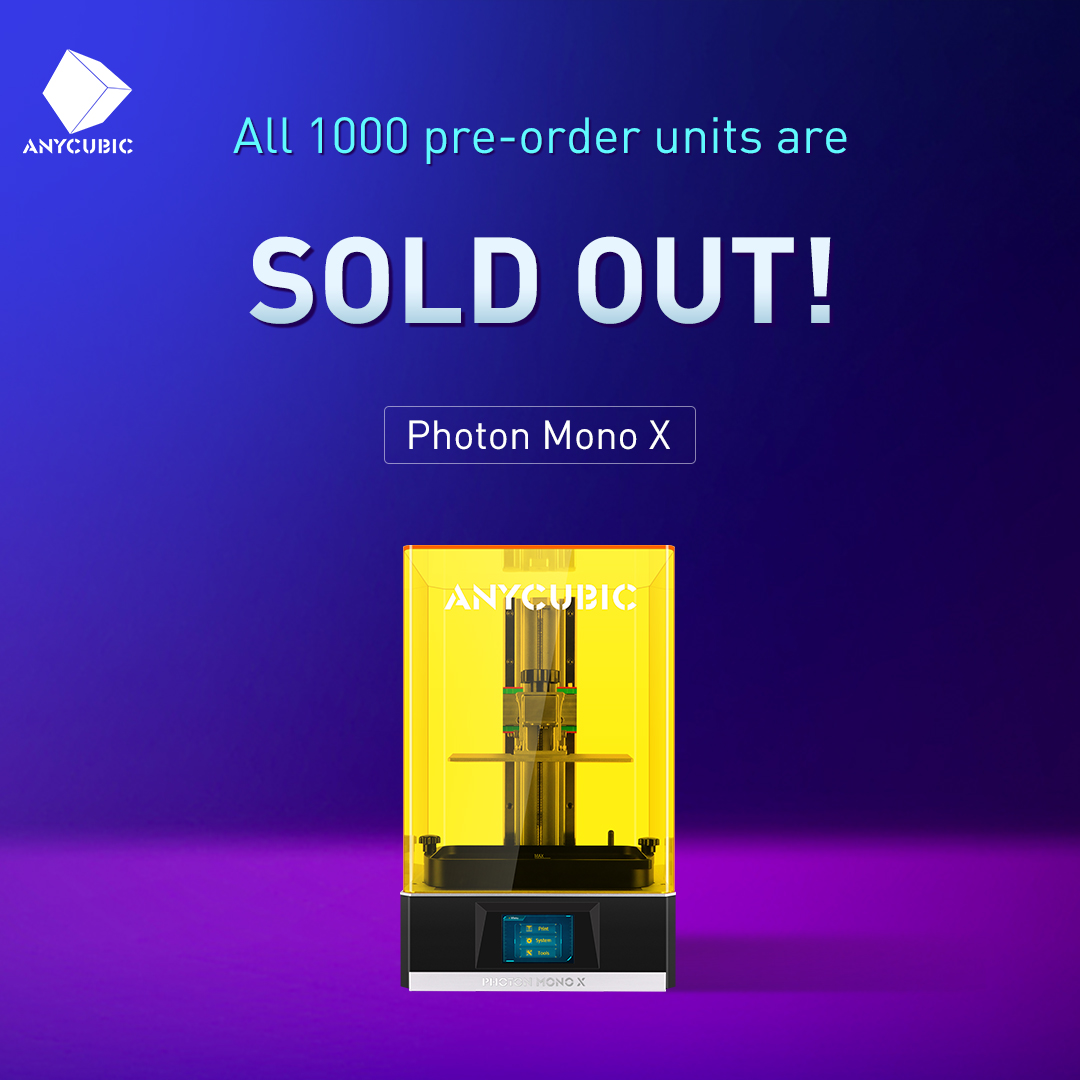 We want to announce that all 1000 units pre-order Photon Mono X are sold out. Thanks for your support, trust, and love. By the way, the discount price won't last long, and you are welcome to order now.😎😍