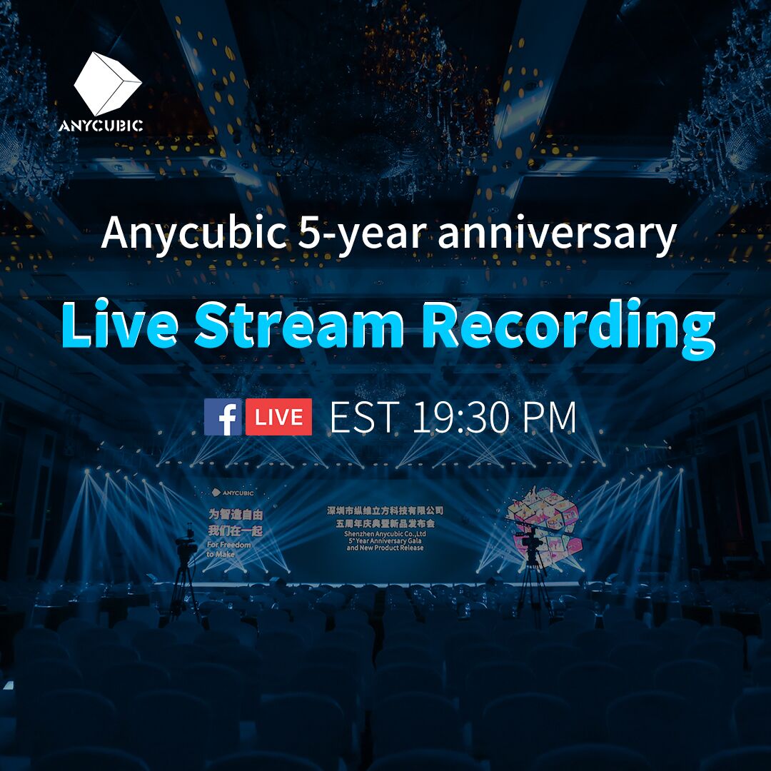 Dear Anycubic lovers, we are terribly sorry that connection of our live streaming got cut off several times yesterday here at FB. To present you all the NEW PRODUCTS that you've been waiting for so long and give you a better experience of watching, our team decided to make up for this incident by going live again with the recording at 19:30 PM EST on Sep 3rd.