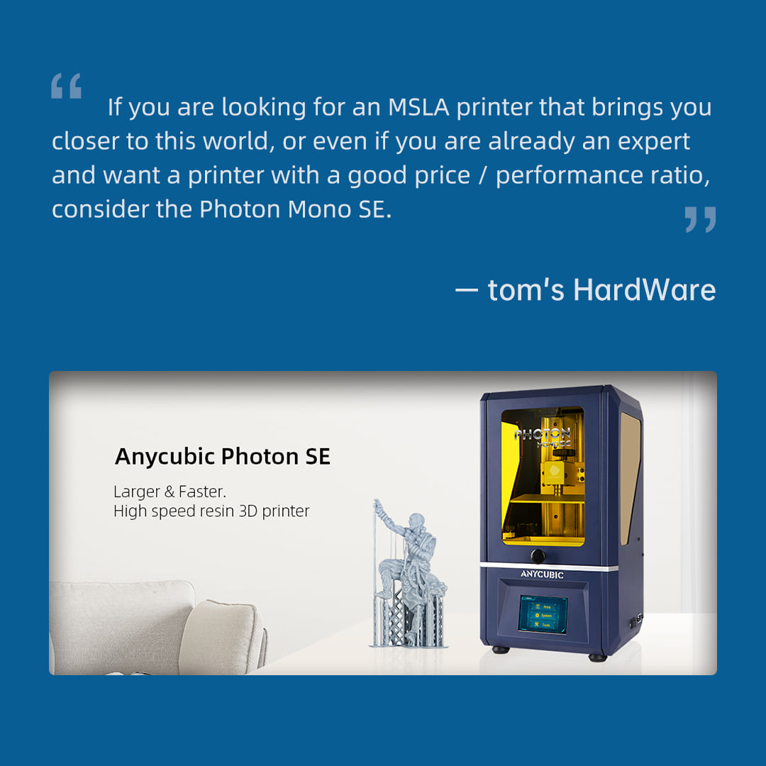 If you are looking for an MSLA printer that brings you closer to this world, or even if you are already an expert and want a printer with a good price / performance ratio, consider the Photon Mono SE“❤🎪😍💗🏆                                                        ——tom's HardWare Click here to learn more:...