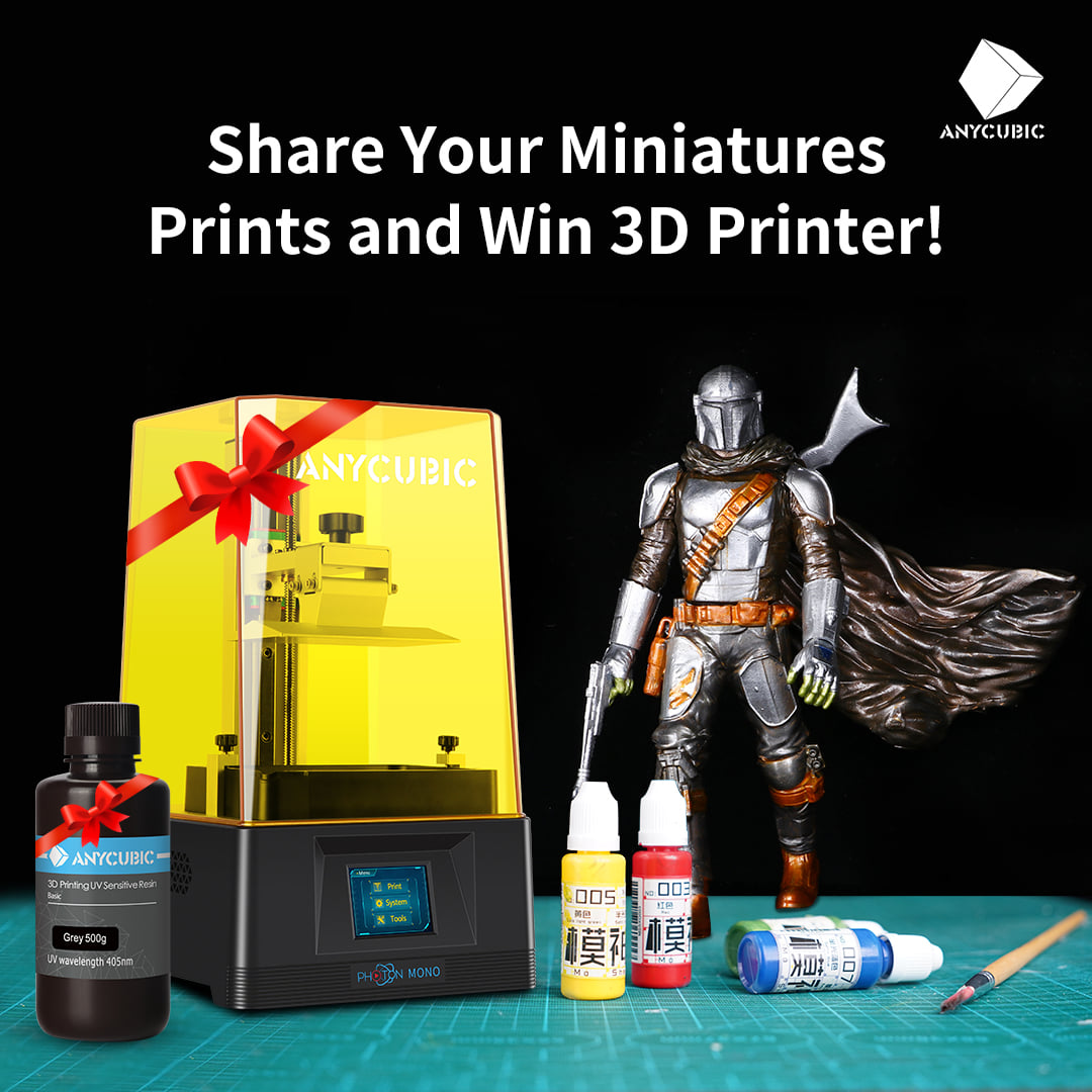 Attention!!! Anycubic 3D Printer GIVEAWAY 🎁🏆🐂 Miniatures printing is one of the most popular trends for 3d printing-hobbyists😎😍😁