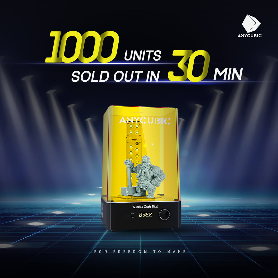 Over 1000 units sold out in 30 minutes. Keep an eye out as the pre-order is still available on Anycubic official store, eBay, and Aliexpress! 🏆🎁🤩🎉🔊🎊📣 For EU and US Market in Anycubic official website