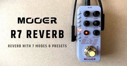 The MOOER R7 Digital Reverb pedal brings rich, classic reverb tones to The New Micro Series