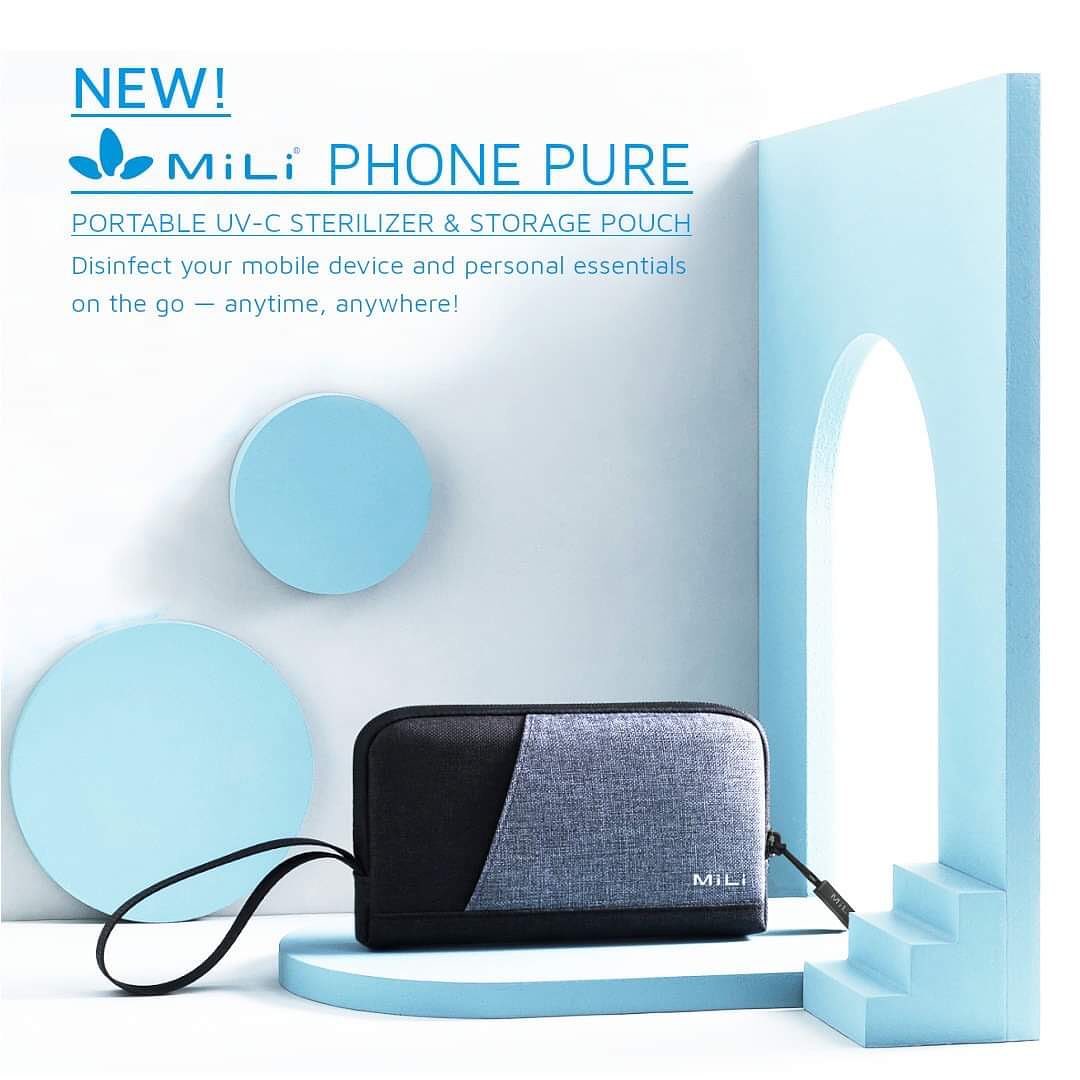 All you need to know about the new MiLi PhonePure UVC Sterilizing Pouch, in a nutshell.  Swipe left 👈🏻 to learn more and add to cart 🛒 over at our official LazMall store (link in bio) or @thehygieniststoreph!  #MiLi...