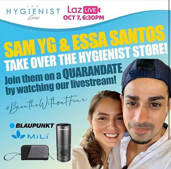 ‼️ALERT‼️ Join SAM YG & ESSA SANTOS on The Hygienist Store for a very special Lazada #LAZADALIVE TAKEOVER episode! Featuring our very own MILI PHONEPURE UVC STERILIZING POUCH 😎 When: OCTOBER 7, WEDNESDAY