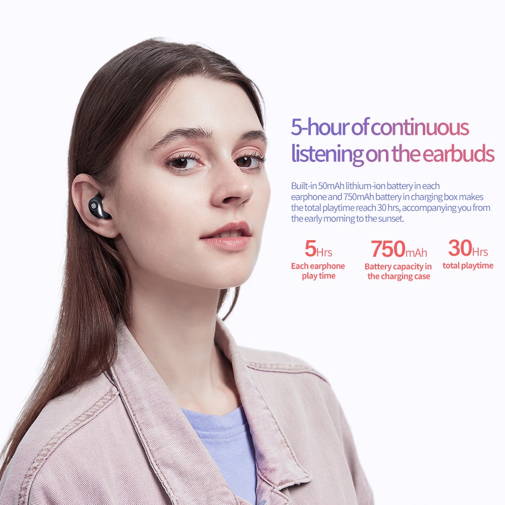 Designed for you to roam further. Nillkin GO TWS Bluetooth earphones  with 30hrs total playtime>>www.tomtop.com