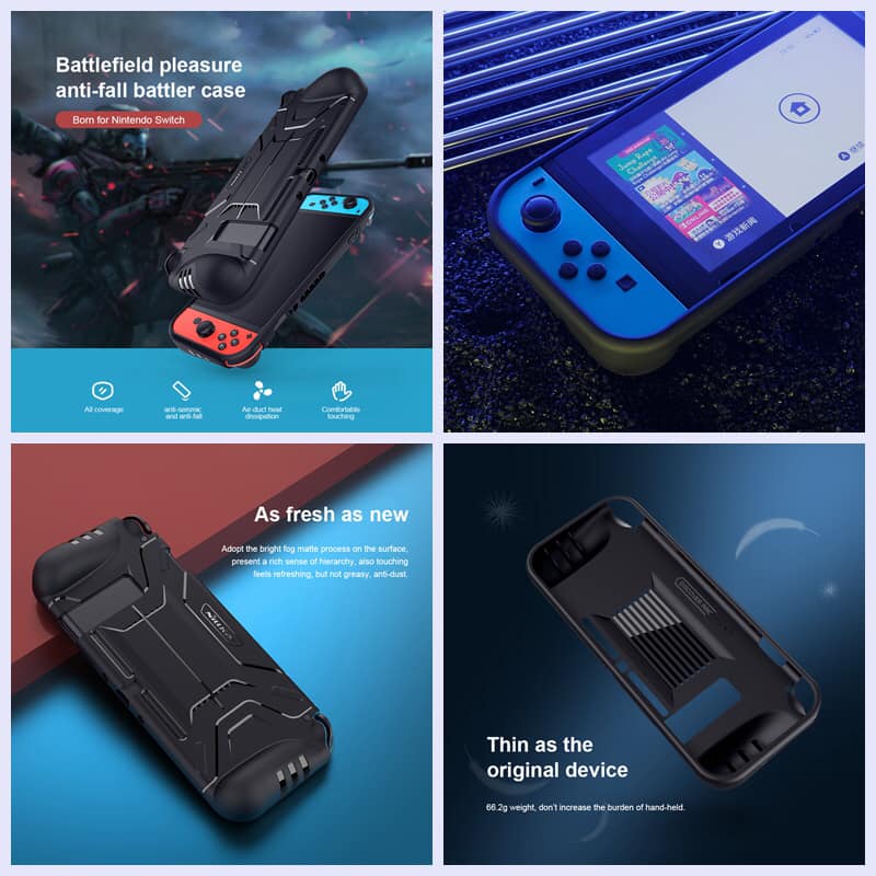 Want to protect your Nintendo Switch? Nillkin Battler case will keep your portable console safe on-the-go, while still showing off your nerdy love for Nintendo and its games.