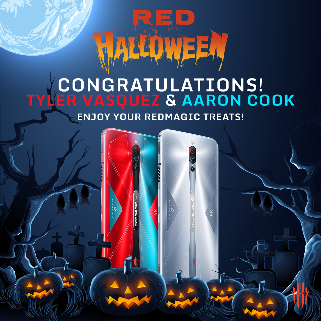 Thank you everyone for participating in the Red Halloween events! They'll have to make the game harder next time, you guys really destroyed the score requirements! Congrats to Aaron Cook & Tyler Vasquez!