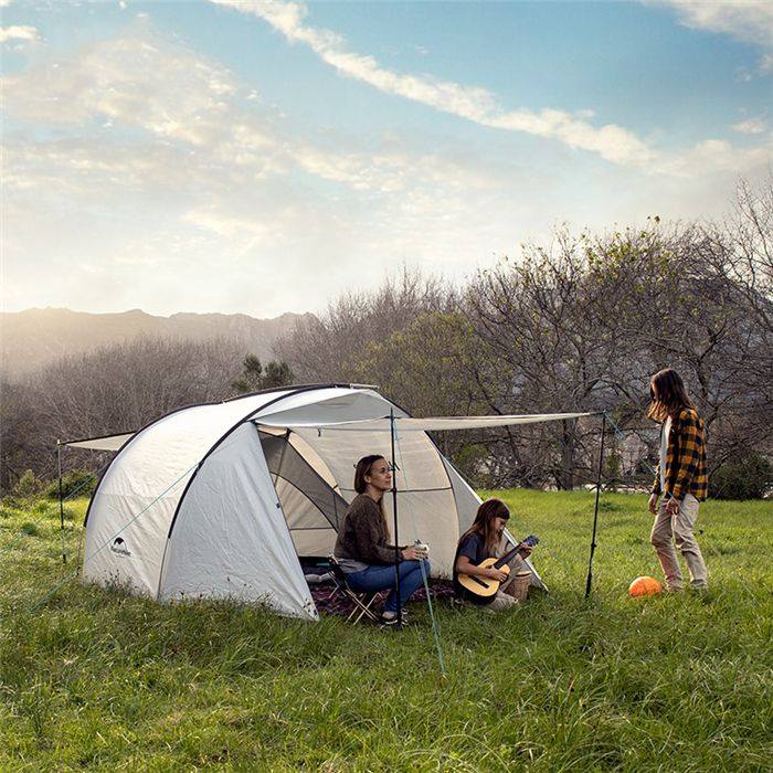 NATUREHIKE OUTDOOR WATERPROOF ONE ROOM ONE HALL FAMILY FOR 3 PERSON CAMPING TENT