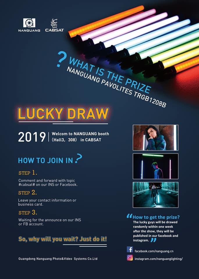 👏🏻👏🏻👏🏻Welcome to join our #luckydraw in CABSAT. Comment and forward with topic #cabsat# on pur INS or Facebook, leave your contact information or business card, then you can get the code to win our #pavolites #tube #TRGB1208B. 😎😎😎