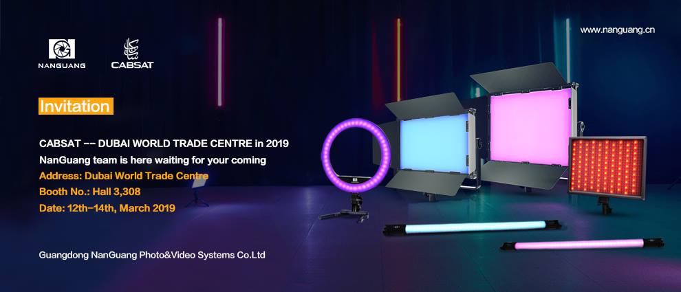 Hello everybody, here we sincerely invite you to CABSAT in Dubai world trade center in 2019 . Nanguang will be expecting you at Hall 3, 308 from 12th to 14th, March. 2019. We will display PavolitesTube lighting series and some new products, and also offer you professional lighting solutions. 