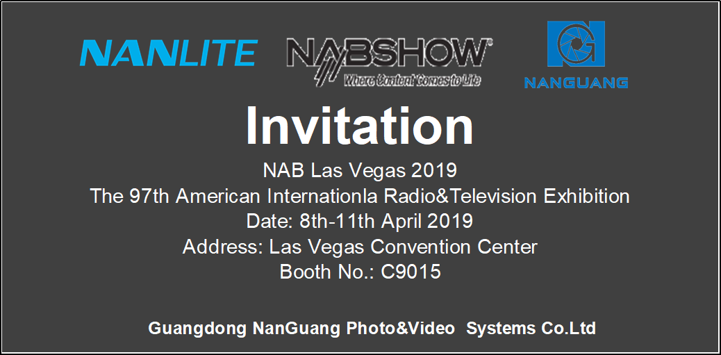 Hello everybody, here we sincerely invite you to 2019 NAB show. We will be expecting you at booth C9015 from 8th to 11th, April. 2019. We will show you some new products there,please look forward to it. 😎😎😎