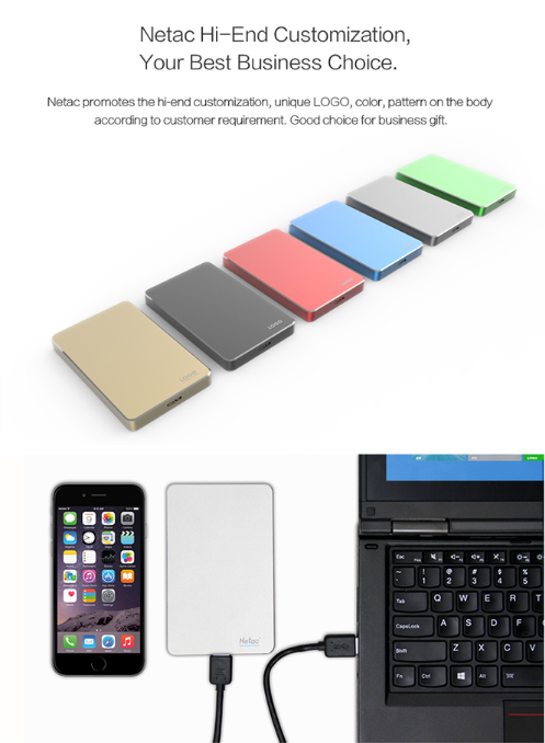 Netac portable Hard Disk Drive Model：K330 ,multiple color housing for you to choose. with wide range of capacity you can storage more videos，musics and photos. on the other hand, it can enhance your laptop operatetion speed. More info pls click below link for this product：