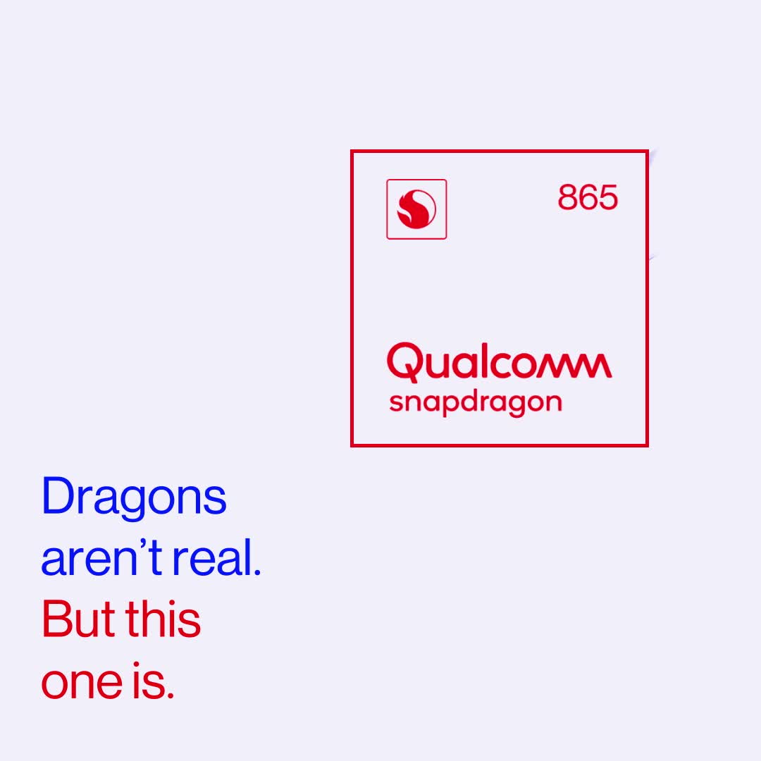 The Qualcomm Snapdragon 865 is very real and very powerful 🐲 #OnePlus8T