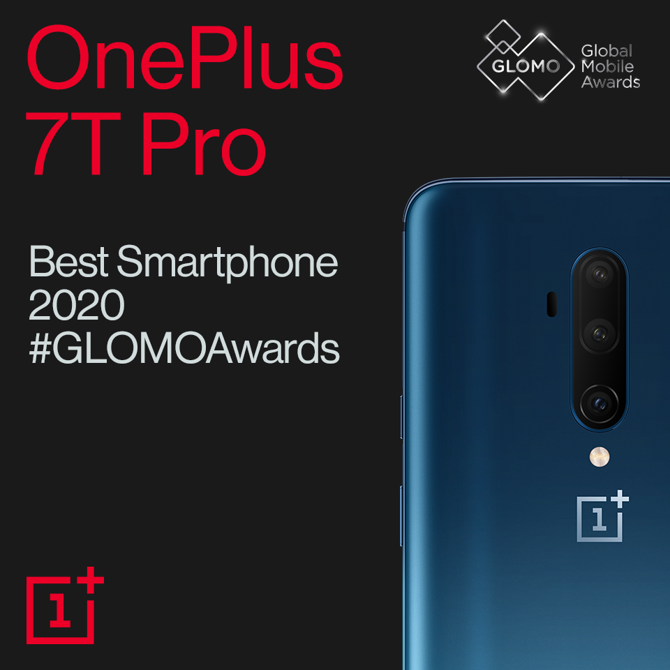 The #OnePlus7TPro has bagged the Best Smartphone Award in this year's #GLOMOAwards. 