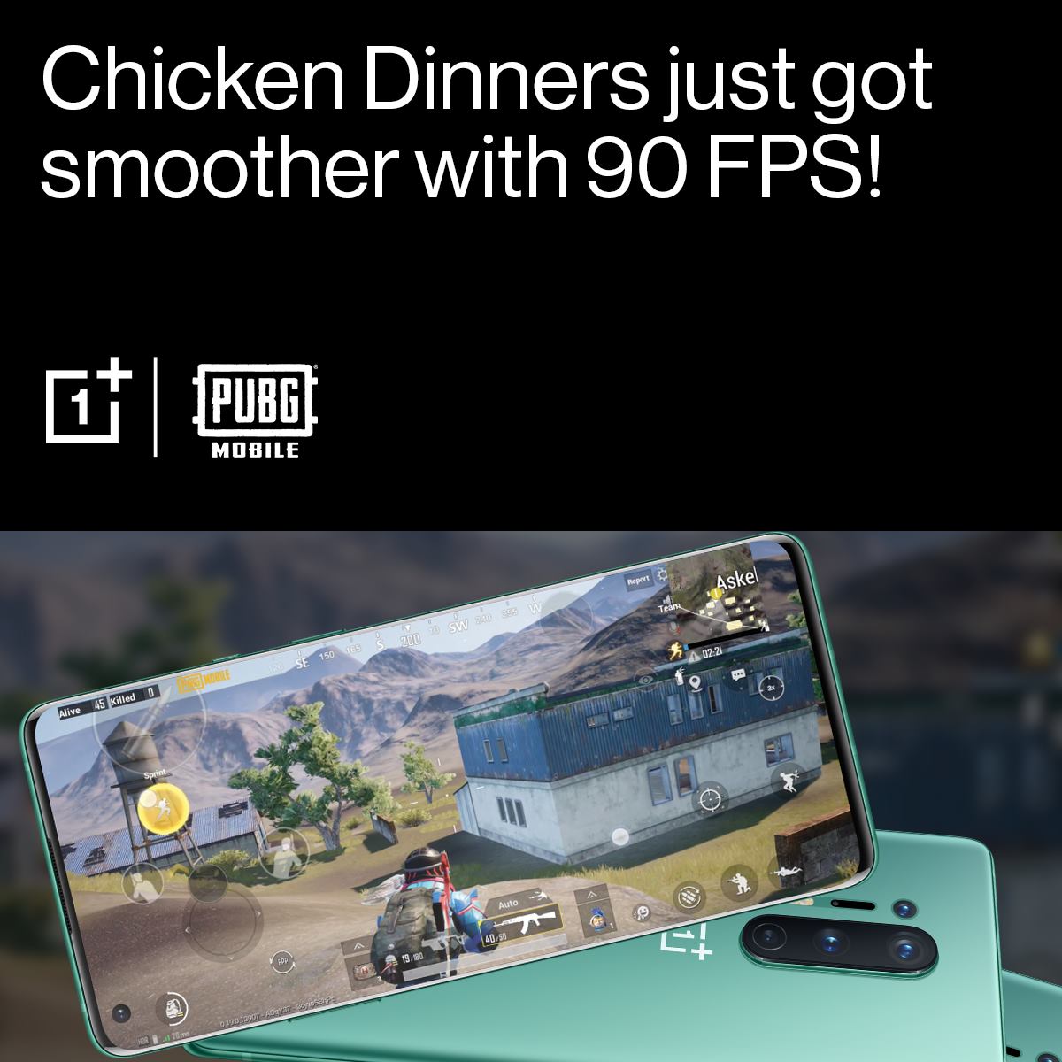 Unlock ultra smooth 90 FPS gameplay for PUBG MOBILE and take your game up another level! #GameonOnePlus