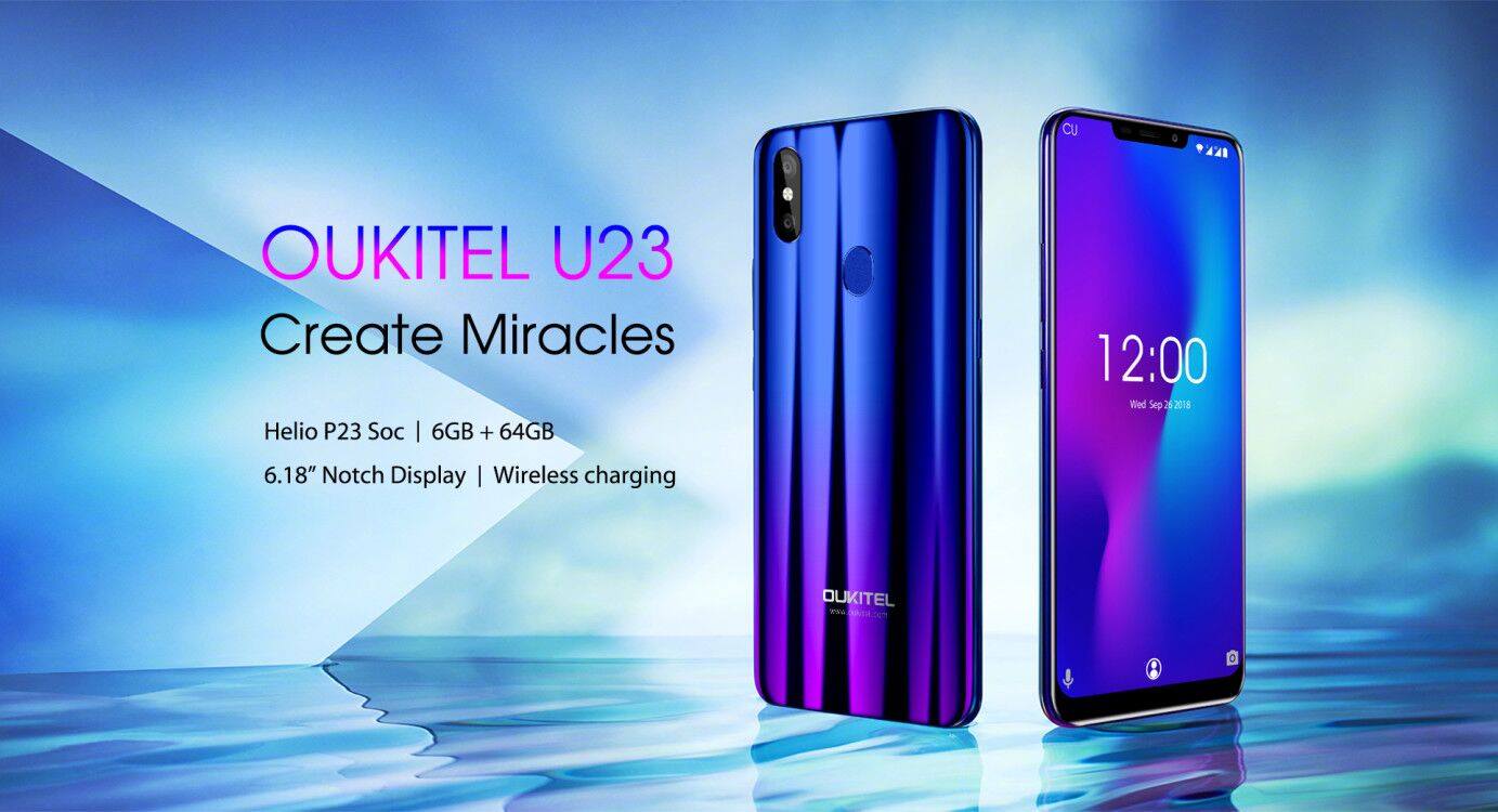 #OUKITEL #OUKITELU23 Flagship U23 full specs confirmed, 6.18 inch large display, gradient color, wireless charge, helio P23 soc, 6GB RAM+64GB ROM, Samsung 16MP cameras. Do you like it?