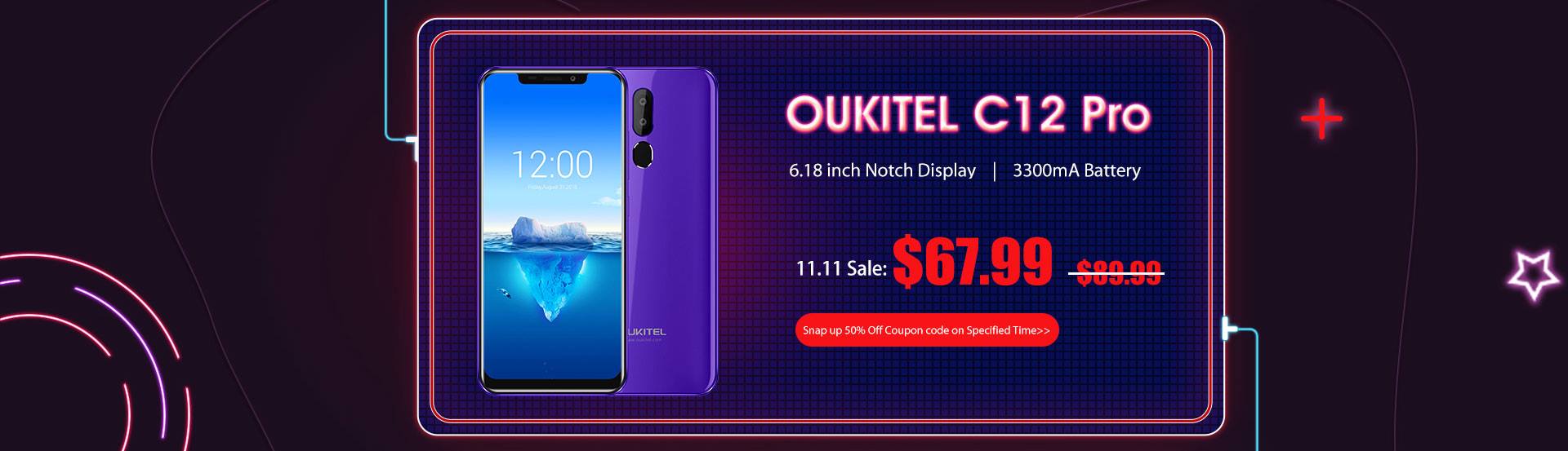 #Aliexpresst1111💕 most cost-effective 6.18 inch notch display smartphone OUKITEL C12 Pro for you - Get cheapest price on 11.11😊😊