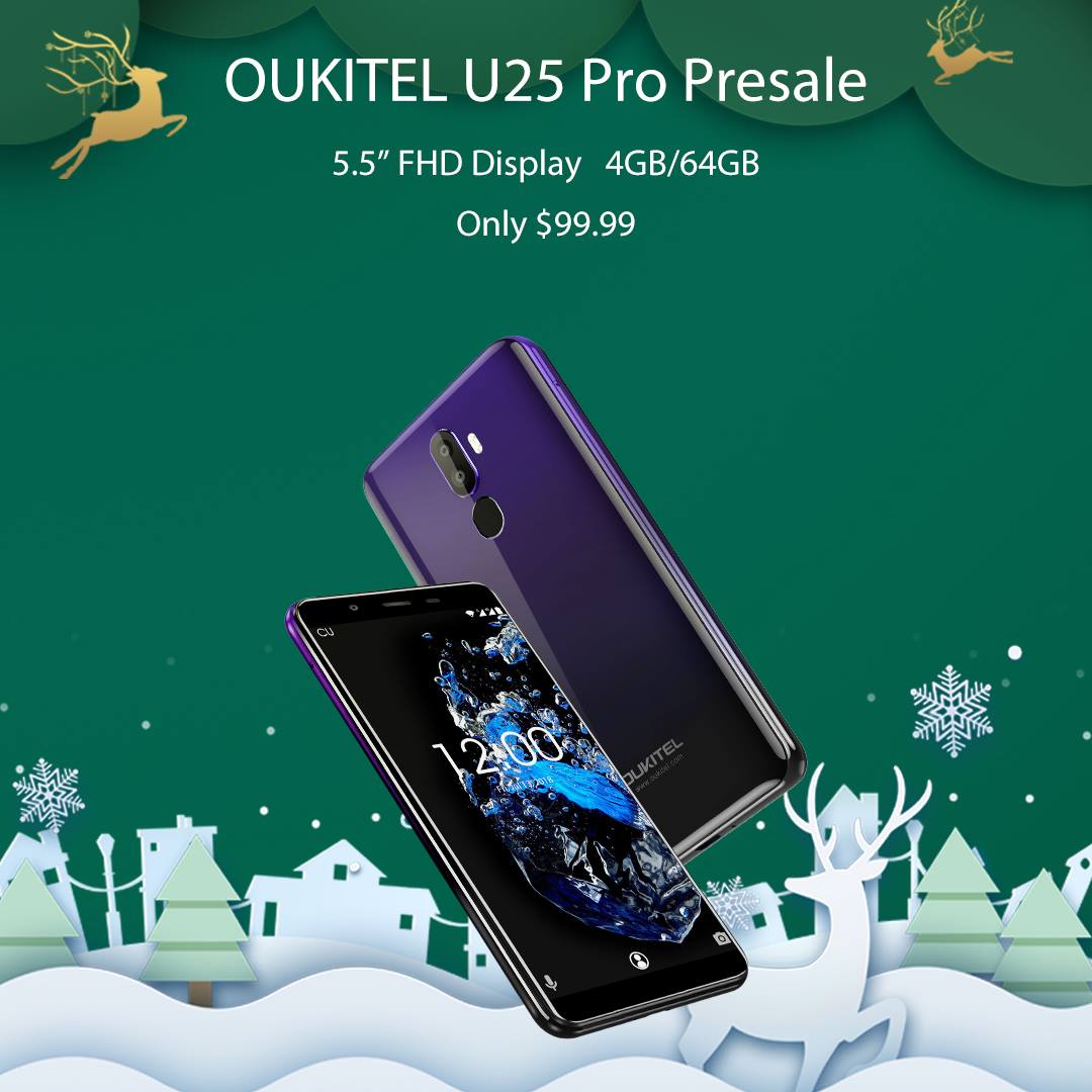 #FlashSale🥳Discover More Beauty - OUKITEL U25 Pro smartphone with 4GB RAM/64GB ROM and Sony IMX135 13MP camera Presale: only $99.99